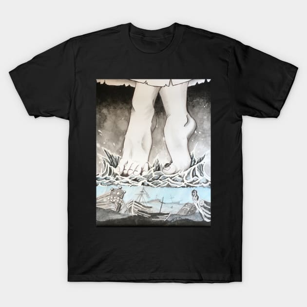 Dance Upon Disappointment - Mixed Media Illustration T-Shirt by Amazink Creations